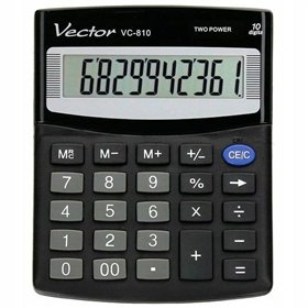 Calculator Vector VC-810 Black Plastic