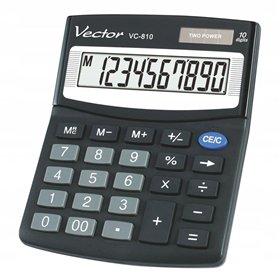 Calculator Vector VC-810 Black Plastic
