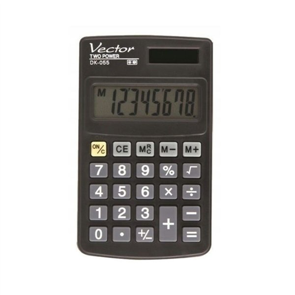 Calculator Vector DK-055 Black Plastic