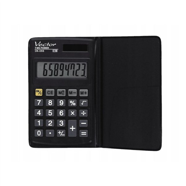 Calculator Vector DK-055 Black Plastic