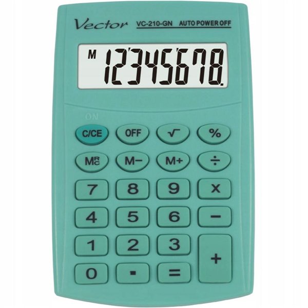 Calculator Vector KAV VC-210 GN Green Plastic