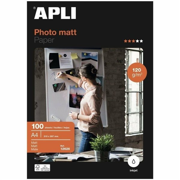 Glossy Photo Paper Apli 12626 (100 Units)