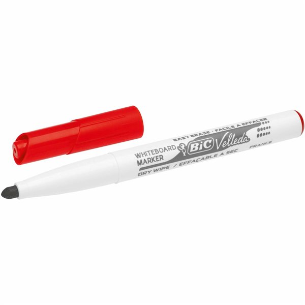 Marker pen/felt-tip pen Bic Velleda 1741 White Red Whiteboard