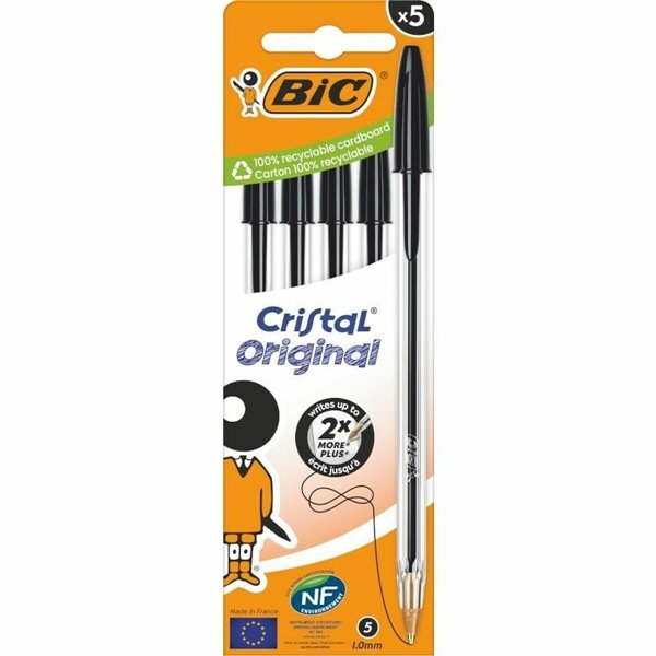Set of Biros Bic Cristal Original 516345 Black