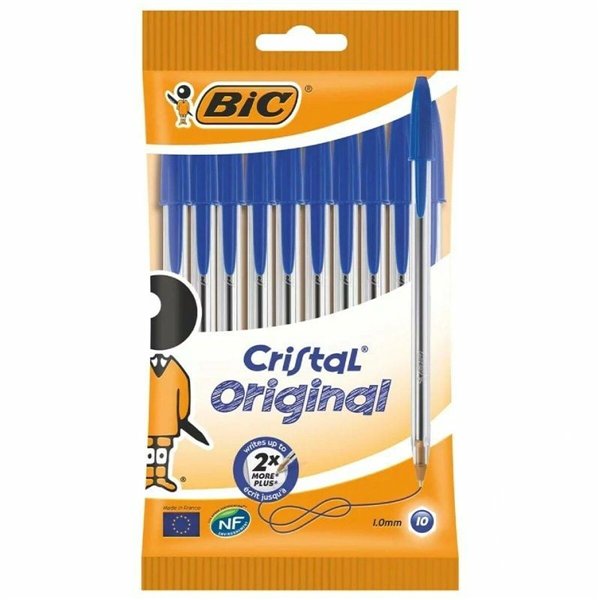 Set of Biros Bic Cristal Original 516352 Blue (10 Units)