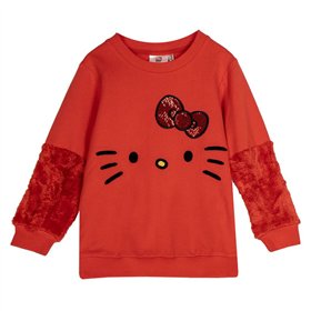 Sweatshirt without Hood Hello Kitty Red