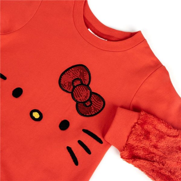 Sweatshirt without Hood Hello Kitty Red