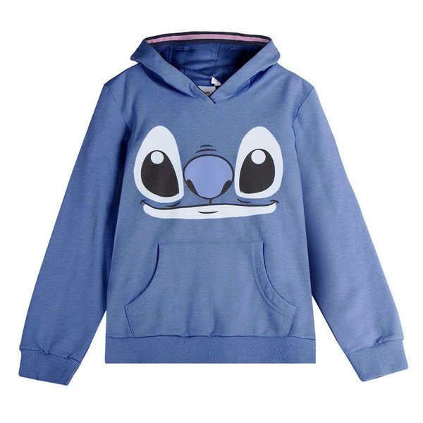 Hooded Sweatshirt for Girls Stitch Blue