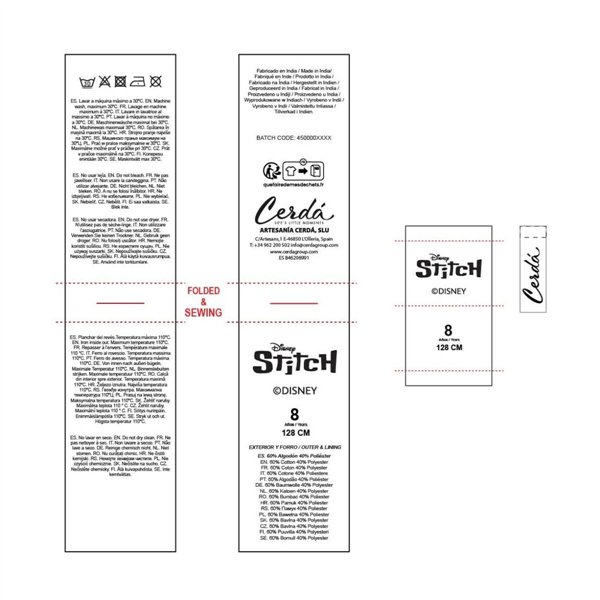 Hooded Sweatshirt for Girls Stitch Blue