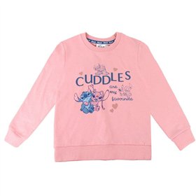 Hoodless Sweatshirt for Girls Stitch Pink
