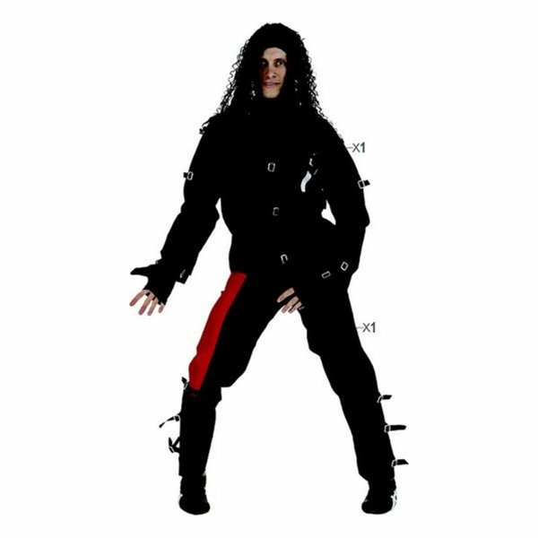 Costume for Adults 110866 Black (2 pcs) Pop Star