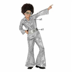 Costume for Children Disco Silver