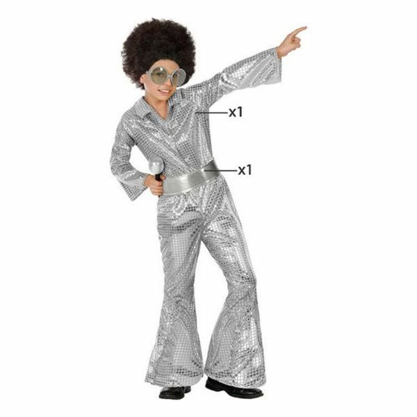 Costume for Children Disco Silver