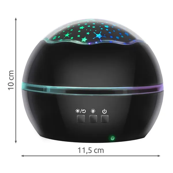 Night light with projector - black LP16857
