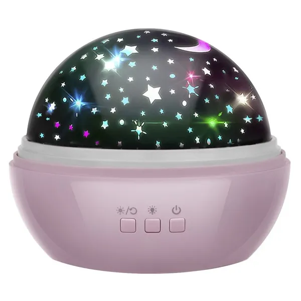 Night light with projector - pink LP16859