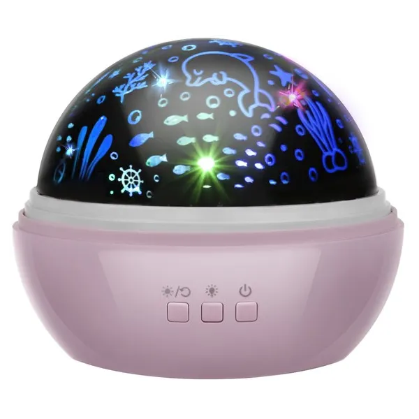 Night light with projector - pink LP16859