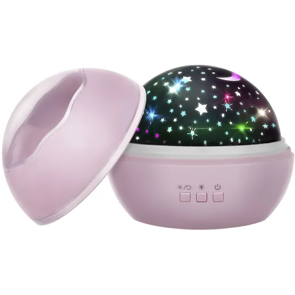 Night light with projector - pink LP16859