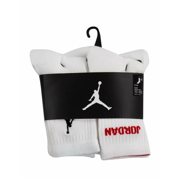 Sports Socks Jordan JHB JORDAN LEGEND CREW 6PK BJ0343 001 White Children's 6 Units