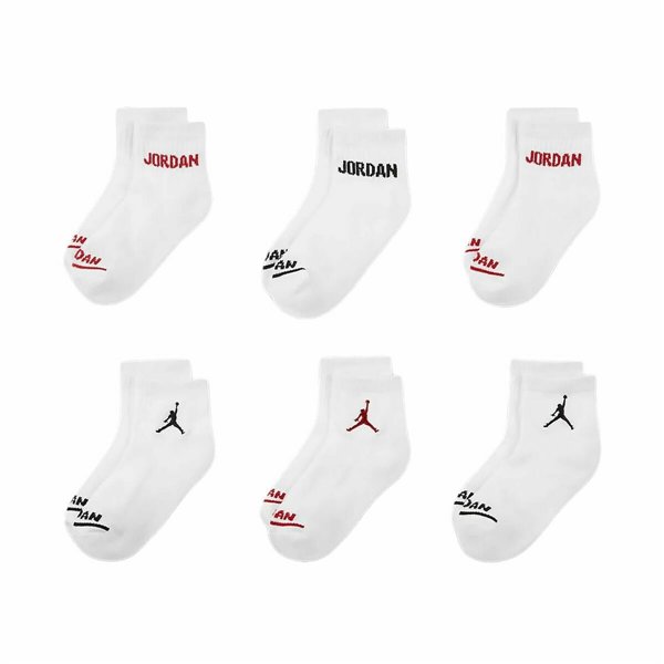 Sock pack Jordan JHB JORDAN LEGEND ANKLE BJ0342 001 White Children's 6 Pieces