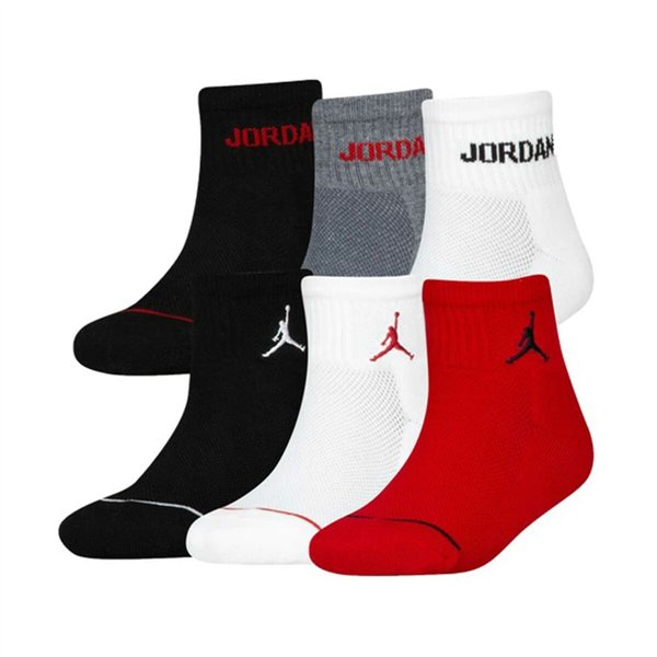 Sock pack Jordan JHB JORDAN LEGEND ANKLE BJ0342 RK2 Black Multicolour Children's 6 Pieces