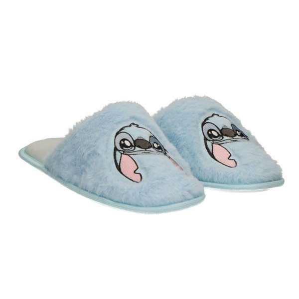 House Slippers Stitch Light Blue