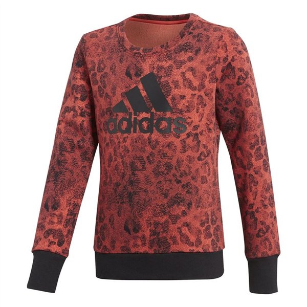 Hoodless Sweatshirt for Girls Adidas YG Crew Red