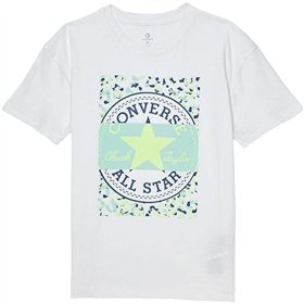 Child's Short Sleeve T-Shirt Converse Boyfriend Graphicrt White