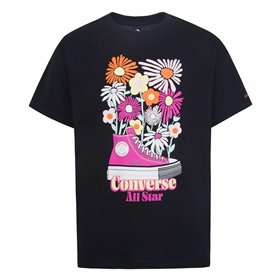 Child's Short Sleeve T-Shirt Converse Boyfriend Graphicrt Black