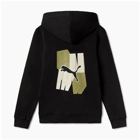 Children's Jacket Puma Essentials+ Graphic Hoodie Fz Black