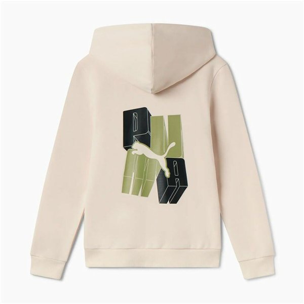 Children's Jacket Puma Essentials+ Graphic Hoodie Fz Beige