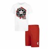 Children's Sports Outfit Converse Squiggle S/Se+Ft White Red 2 Pieces