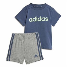 Sports Outfit for Baby Adidas I Lin Co Set Infantil Blue Grey