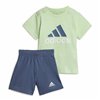 Sports Outfit for Baby Adidas Bl Cotton Set Infantil Blue Light Green