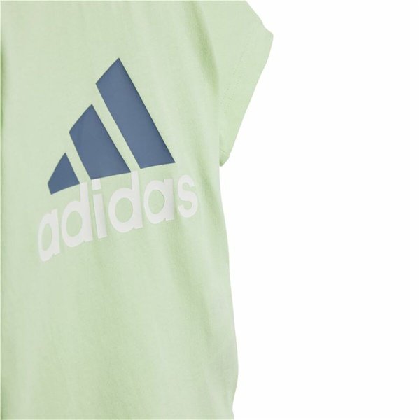Sports Outfit for Baby Adidas Bl Cotton Set Infantil Blue Light Green