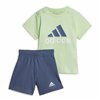 Sports Outfit for Baby Adidas Bl Cotton Set Infantil Blue Light Green