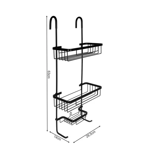 Полочка для душа подвесная - черная