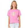 Child's Short Sleeve T-Shirt Rip Curl Island Surf Crop Pink