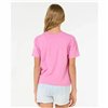 Child's Short Sleeve T-Shirt Rip Curl Island Surf Crop Pink