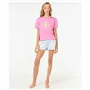Child's Short Sleeve T-Shirt Rip Curl Island Surf Crop Pink