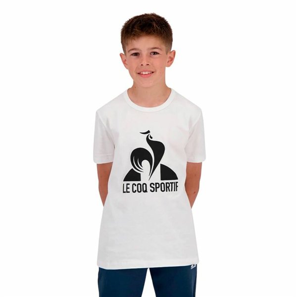 Child's Short Sleeve T-Shirt Le coq sportif Ess N°1 Enfant New White