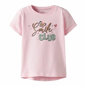 Child's Short Sleeve T-Shirt Name It Nmfvix Pink