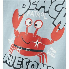 Child's Short Sleeve T-Shirt Name It Nmmvagno Loose Sky blue