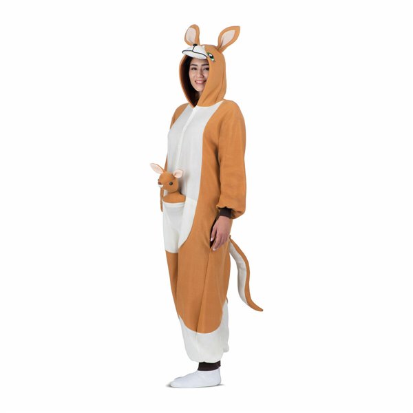 Costume for Adults My Other Me 3 Pieces Kangaroo Brown
