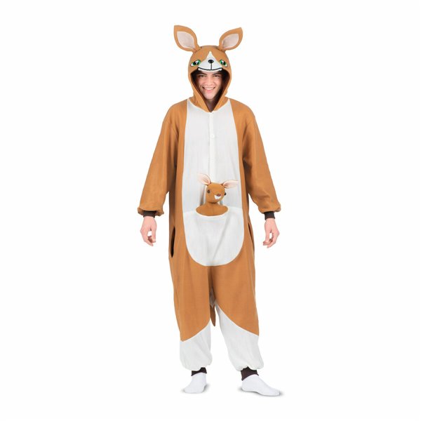 Costume for Adults My Other Me 3 Pieces Kangaroo Brown