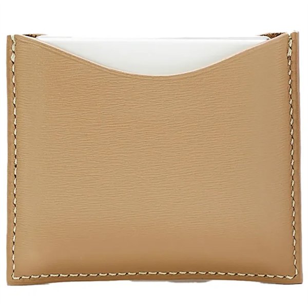 La Bouche Rouge Camel Leather Compact Case