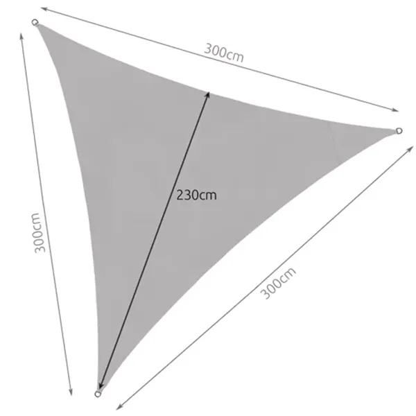 Aurinkosuojapurje 3x3x3m harmaa Gardlov 23147