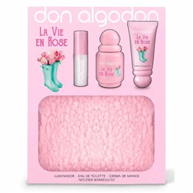 Don Algodon La Vie En Rose Eau De Toilette Spray 30ml Set 4 Pieces