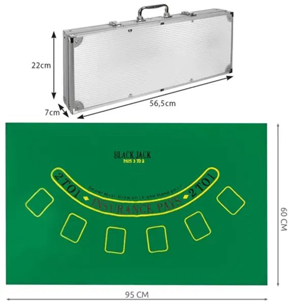 Pokeri - 500 pelimerkin setti kotelossa HQ 23529