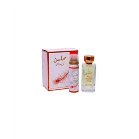 Lattafa Mahasin Crystal Edp Spray 100ml Desodorante Spray 50ml Sets