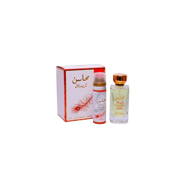 Lattafa Mahasin Crystal Edp Spray 100ml Desodorante Spray 50ml Sets